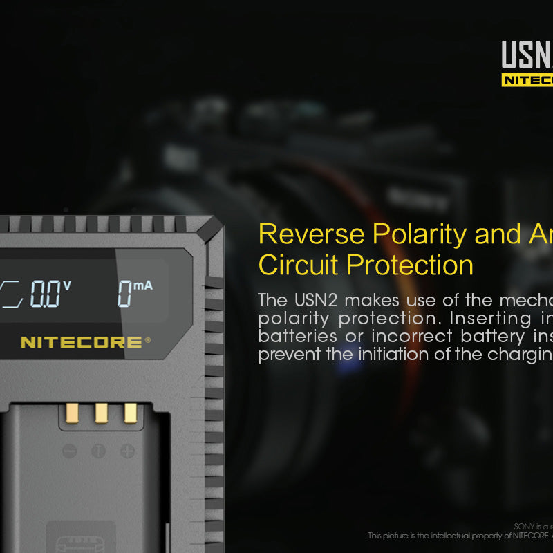 NITECORE USN2 (Sony NP-BX1) Dual-Slot Battery Charger