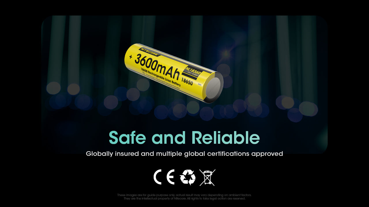 Nitecore Battery 18650 NL1836R (3600mAh, 3.6V, 6A)