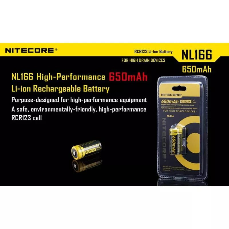 NITECORE NL166 (16340 - 650mAh - 2A)