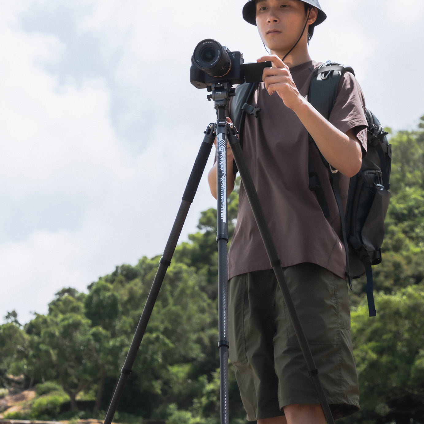 Fotopro X-Aircross 4 Carbon Fibre Tripod (Ball Head or Video Head)