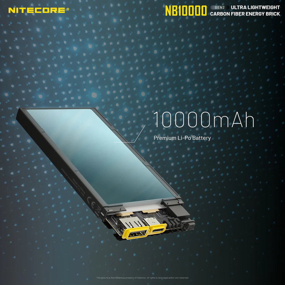 NITECORE NB10000 Carbon Fiber Energy Brick (10,000mAh 3A GEN2)