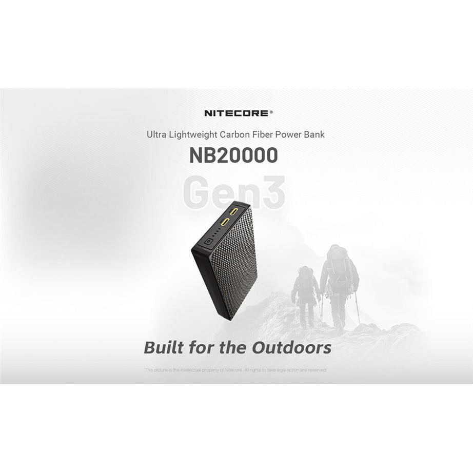 NITECORE NB20000 Carbon Fiber Energy Brick (20,000mAh 3A GEN3)