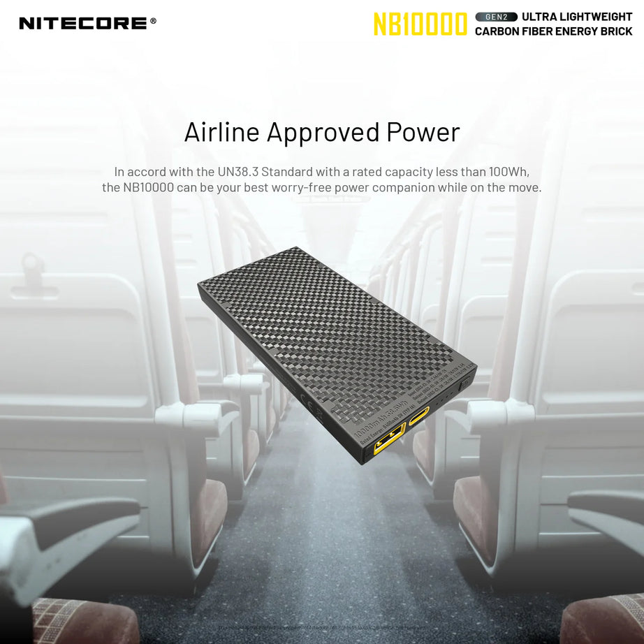 NITECORE NB10000 Carbon Fiber Energy Brick (10,000mAh 3A GEN2)