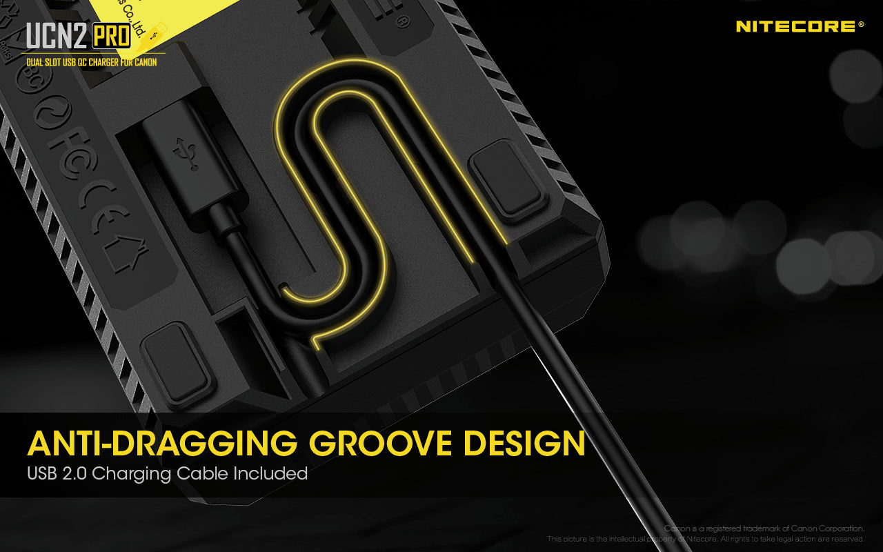 NITECORE UCN2 PRO (Canon LP-E6 Series) Dual-Slot Battery Charger