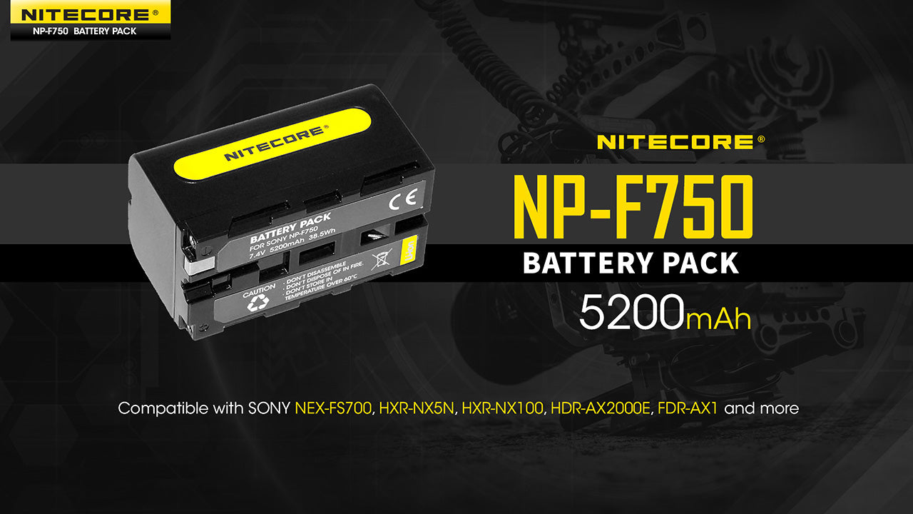 NITECORE NP-F970 (7800mAh) Battery Pack for Sony
