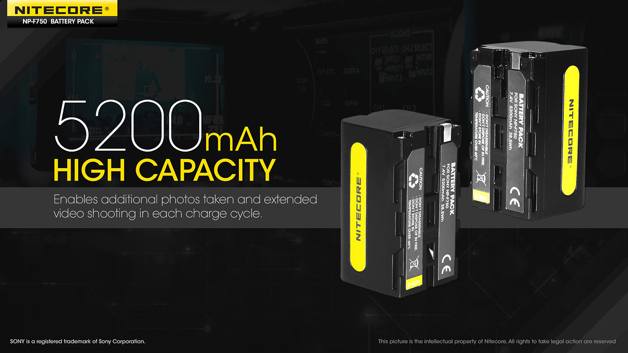 NITECORE NP-F970 (7800mAh) Battery Pack for Sony