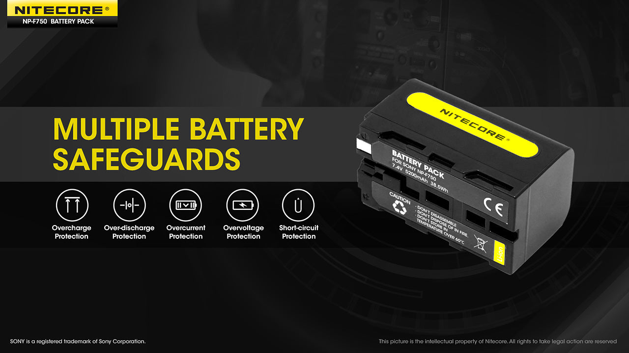 NITECORE NP-F970 (7800mAh) Battery Pack for Sony