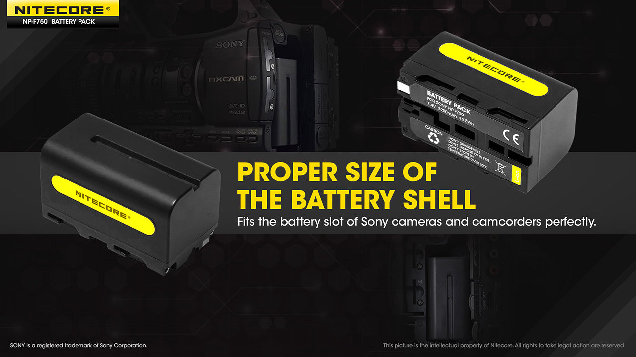 NITECORE NP-F970 (7800mAh) Battery Pack for Sony
