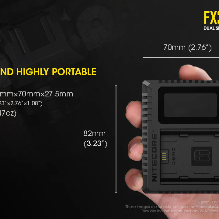 [Clearance Deal] NITECORE FX3 (Fujifilm NP-W235) Dual-Slot Battery Charger