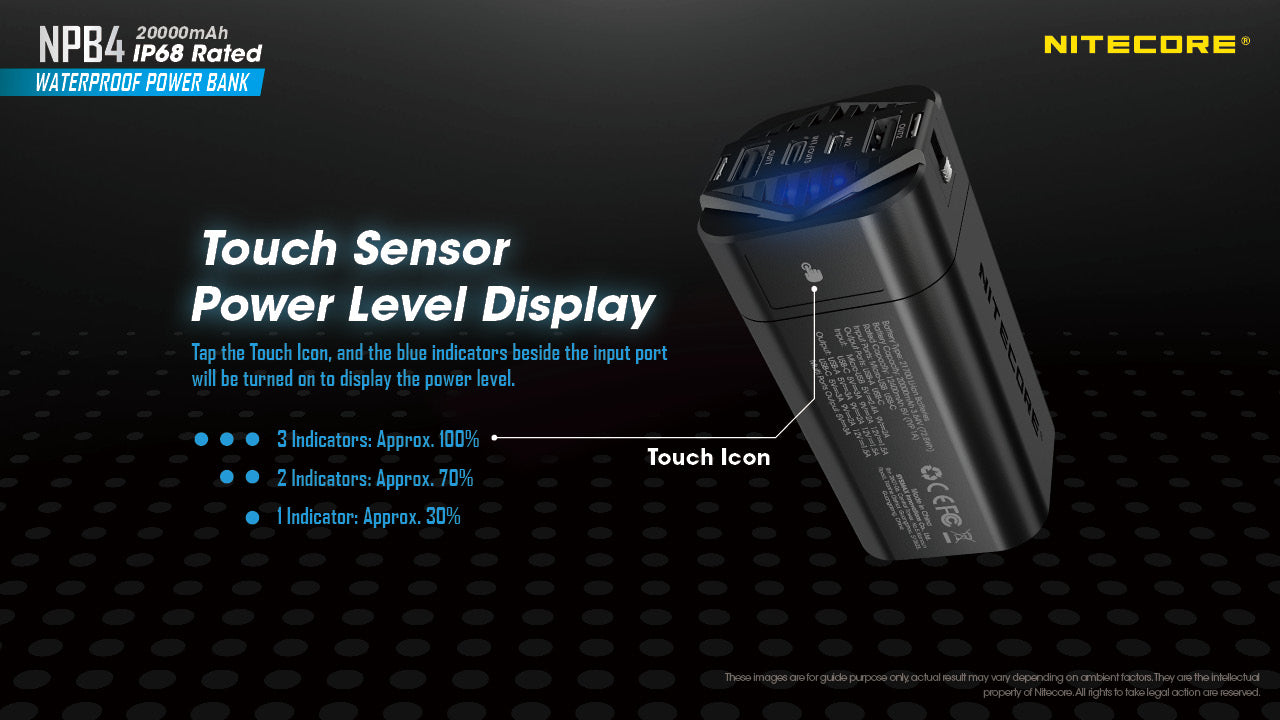 NITECORE NPB4 20000mAh IP68 Waterproof Power Bank