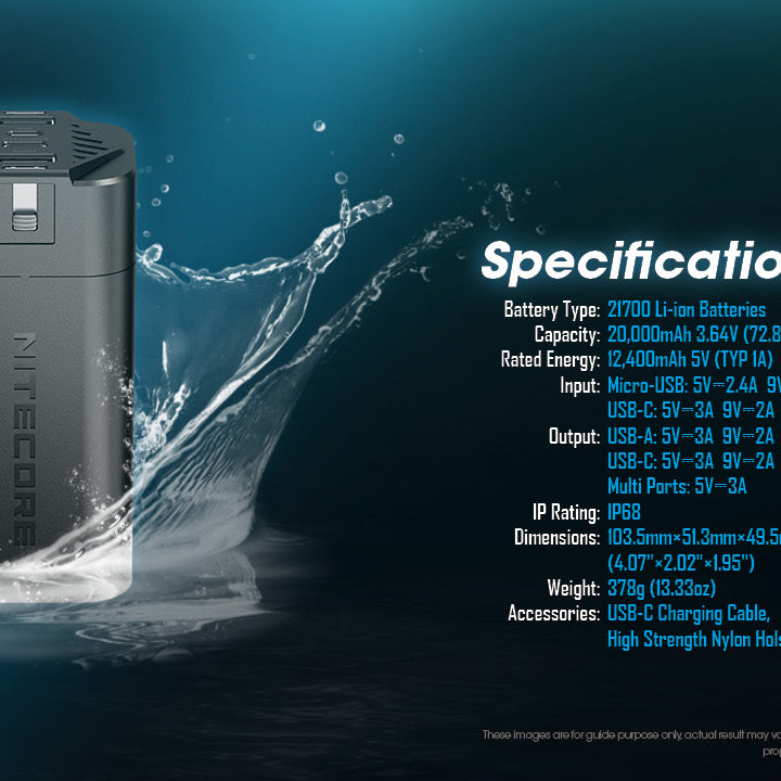 NITECORE NPB4 20000mAh IP68 Waterproof Power Bank