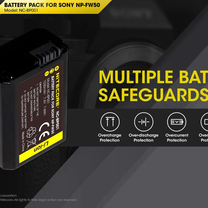 NITECORE NP-FW50 (1030mAh) Battery Pack for Sony (NC-BP001)