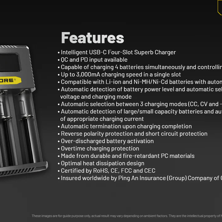 [Clearance Deal] NITECORE Ci4 Charger - 3A
