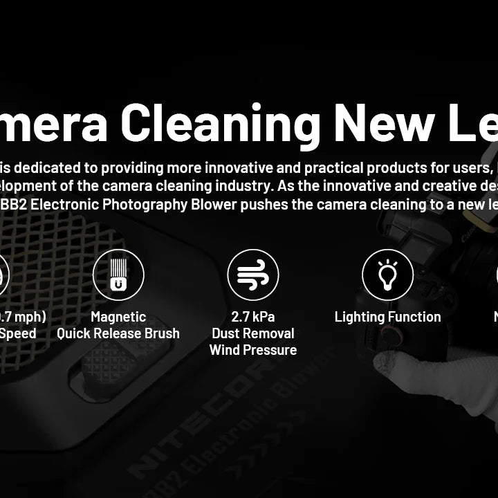 NITECORE BB2 with Multipurpose Cleaning Kit - Electronic Dust Blower (80km/h)