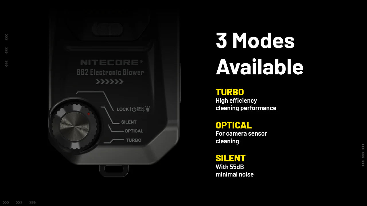 NITECORE BB2 with Multipurpose Cleaning Kit - Electronic Dust Blower (80km/h)