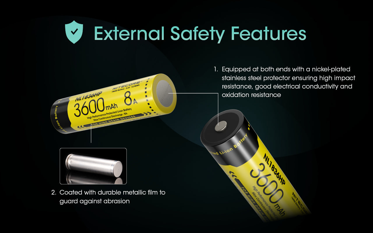 Nitecore Battery 18650 NL1836HP (3600mAh, 3.6V, 8A)