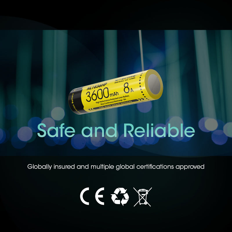 Nitecore Battery 18650 NL1836HP (3600mAh, 3.6V, 8A)