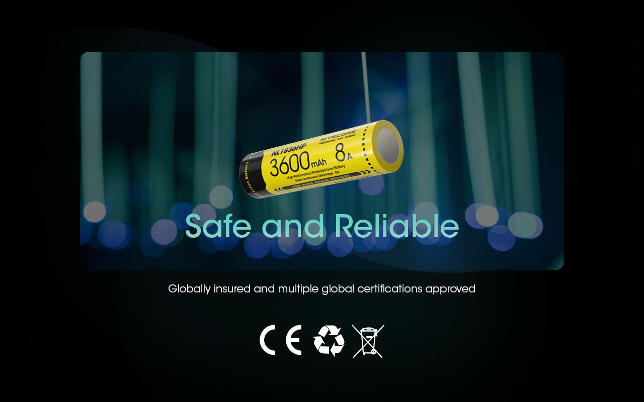 Nitecore Battery 18650 NL1836HP (3600mAh, 3.6V, 8A)