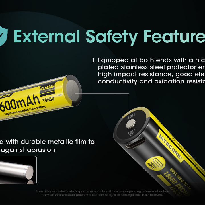 Nitecore Battery 18650 NL1836R (3600mAh, 3.6V, 6A)