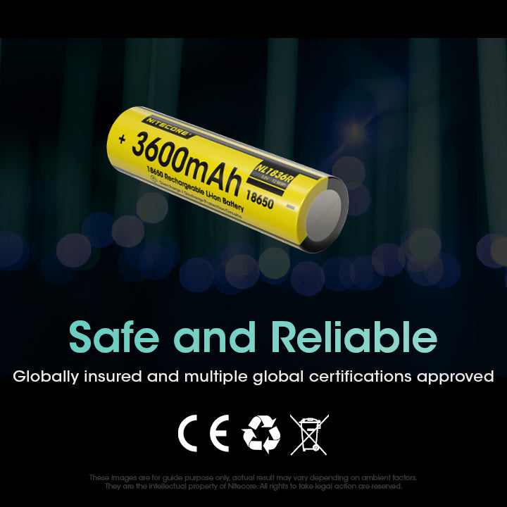 Nitecore Battery 18650 NL1836R (3600mAh, 3.6V, 6A)