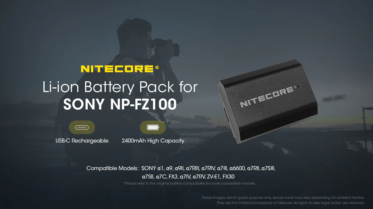 NITECORE NP-FZ100C (2400mAh) Battery Pack for Sony