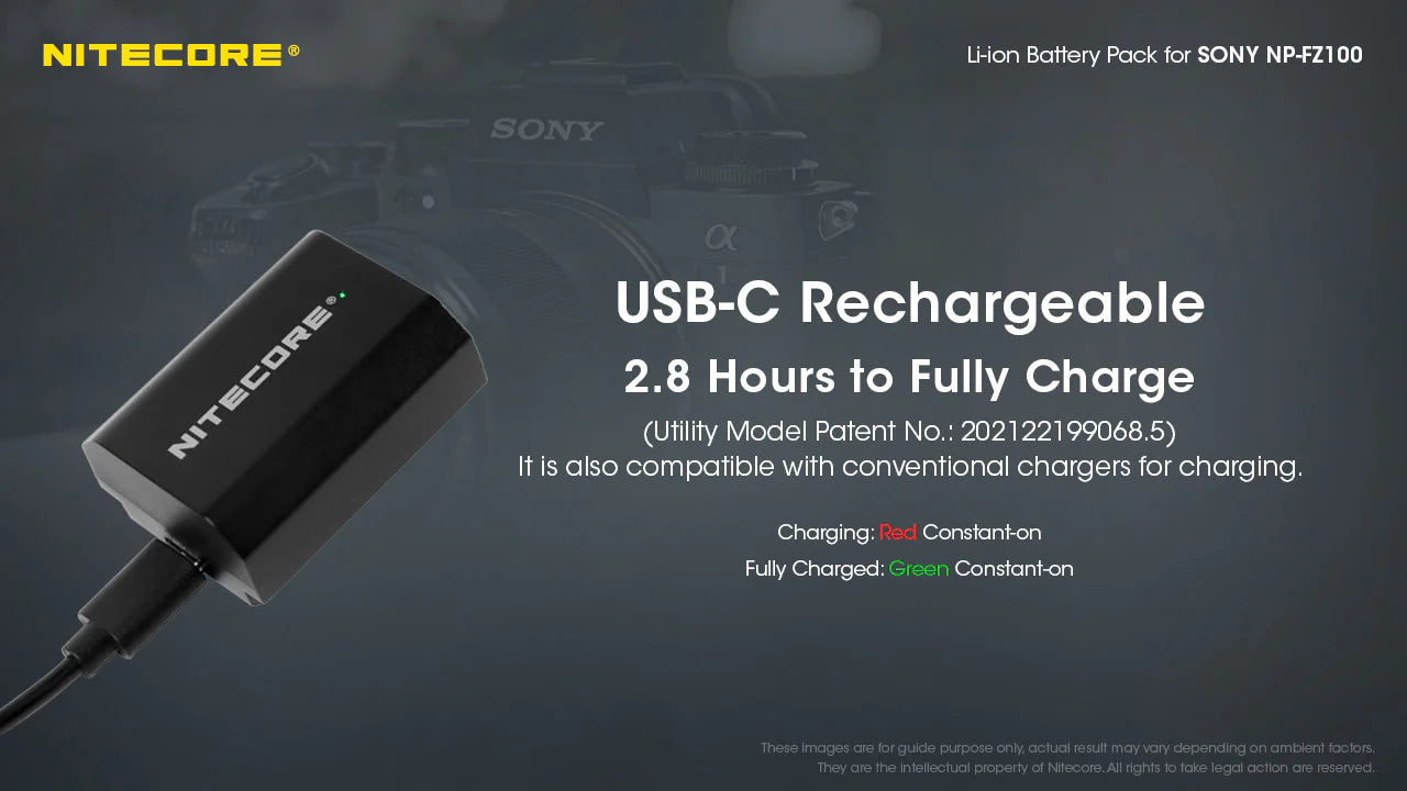 NITECORE NP-FZ100C (2400mAh) Battery Pack for Sony