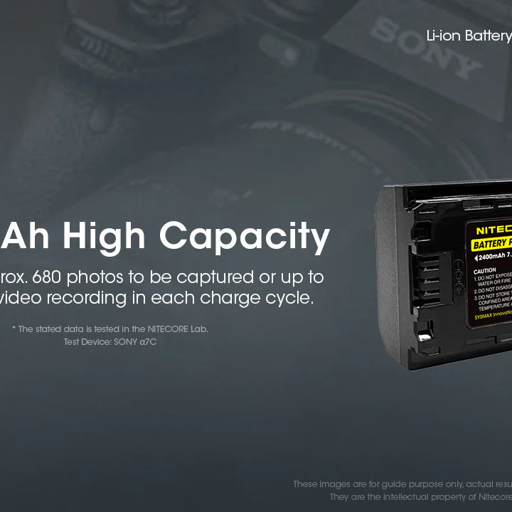 NITECORE NP-FZ100C (2400mAh) Battery Pack for Sony