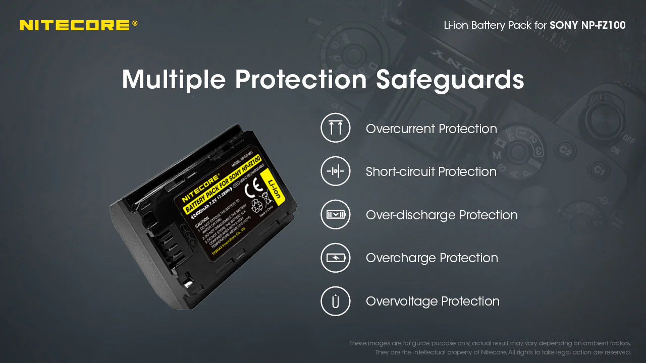 NITECORE NP-FZ100C (2400mAh) Battery Pack for Sony