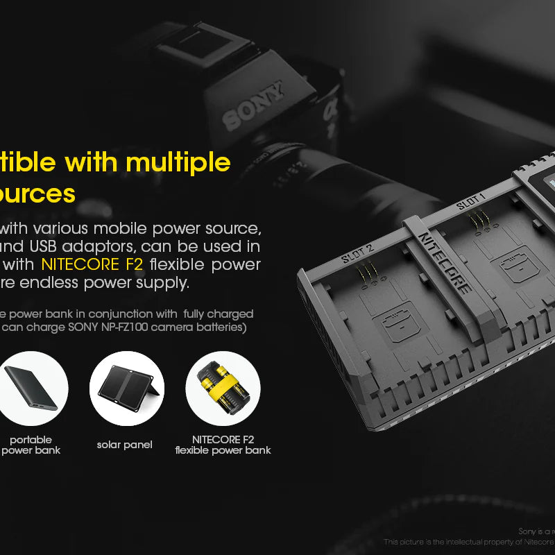 NITECORE USN4 PRO (Sony NP-FZ100) Dual-Slot Battery Charger