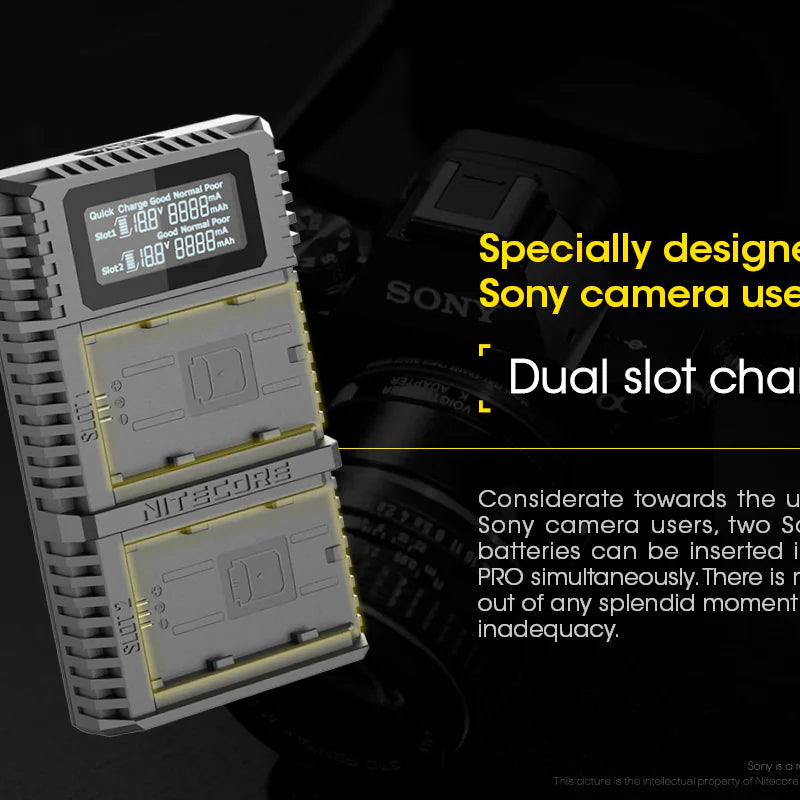 NITECORE USN4 PRO (Sony NP-FZ100) Dual-Slot Battery Charger