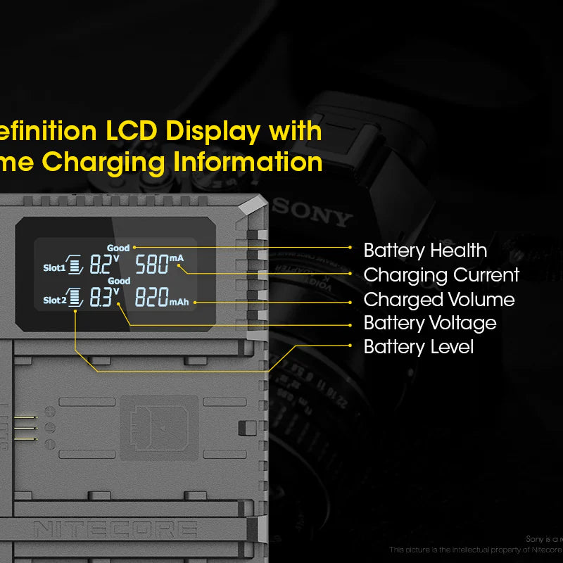NITECORE USN4 PRO (Sony NP-FZ100) Dual-Slot Battery Charger