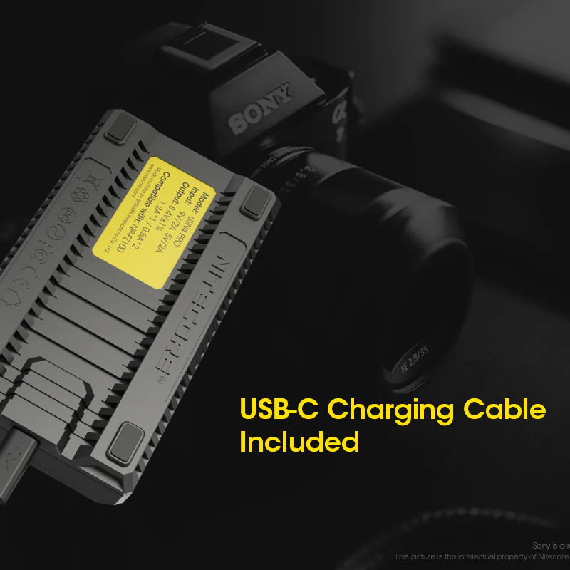 NITECORE USN4 PRO (Sony NP-FZ100) Dual-Slot Battery Charger
