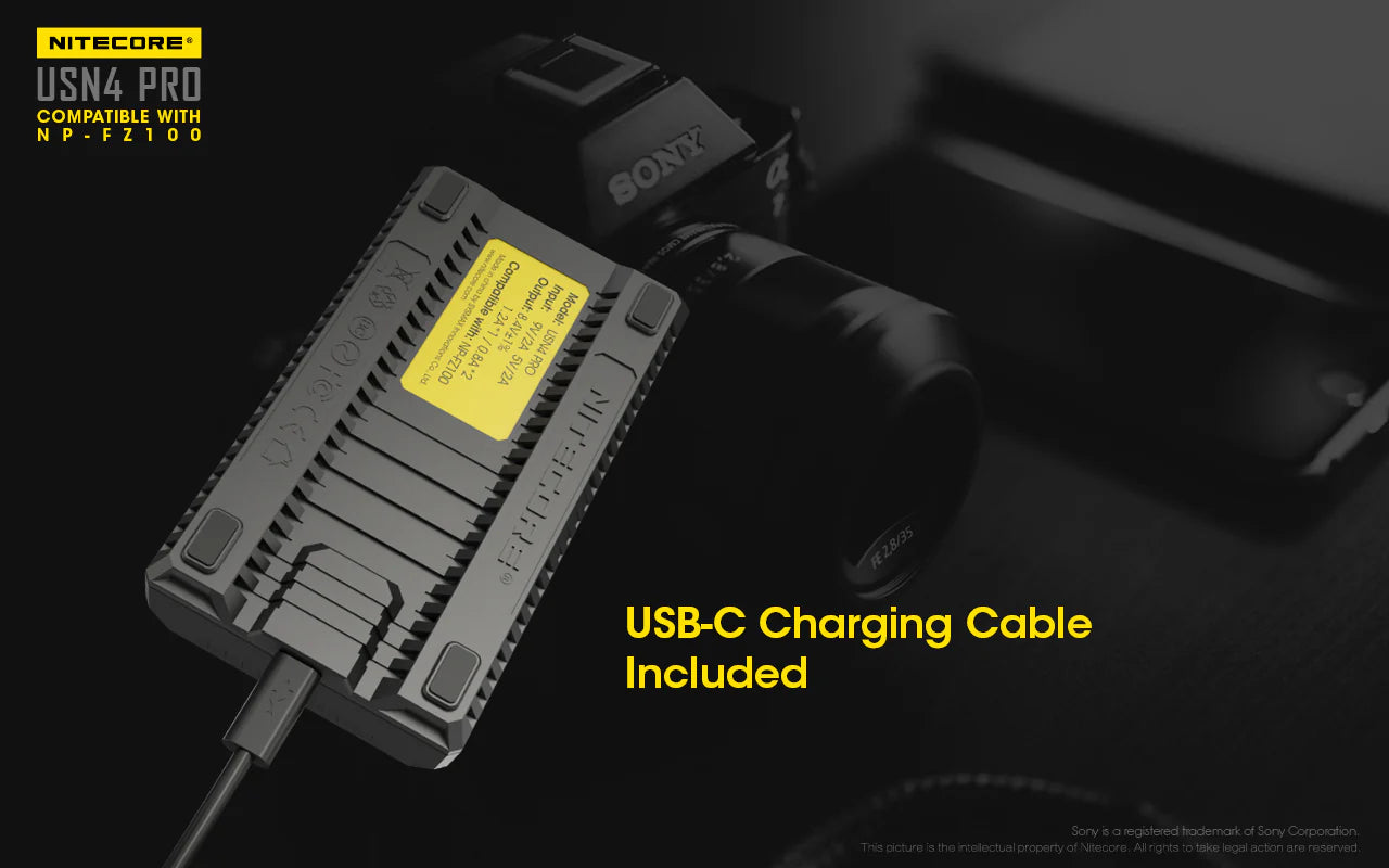 NITECORE USN4 PRO (Sony NP-FZ100) Dual-Slot Battery Charger