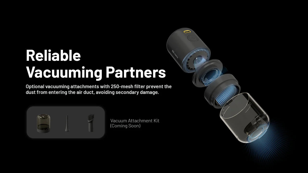 NITECORE BB Nano with Vacuum Extension Kit - Electronic Blower / Vacuum (40km/h)