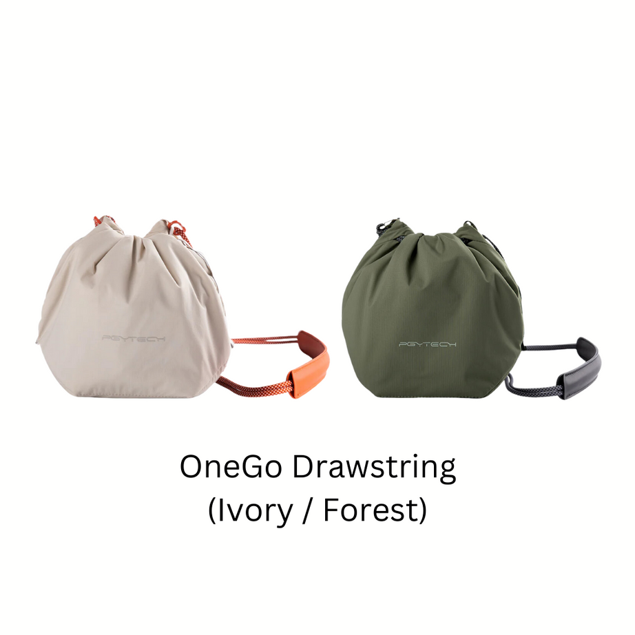 PGYTECH OneGo Drawstring Bag (Ivory / Forest) for action cameras