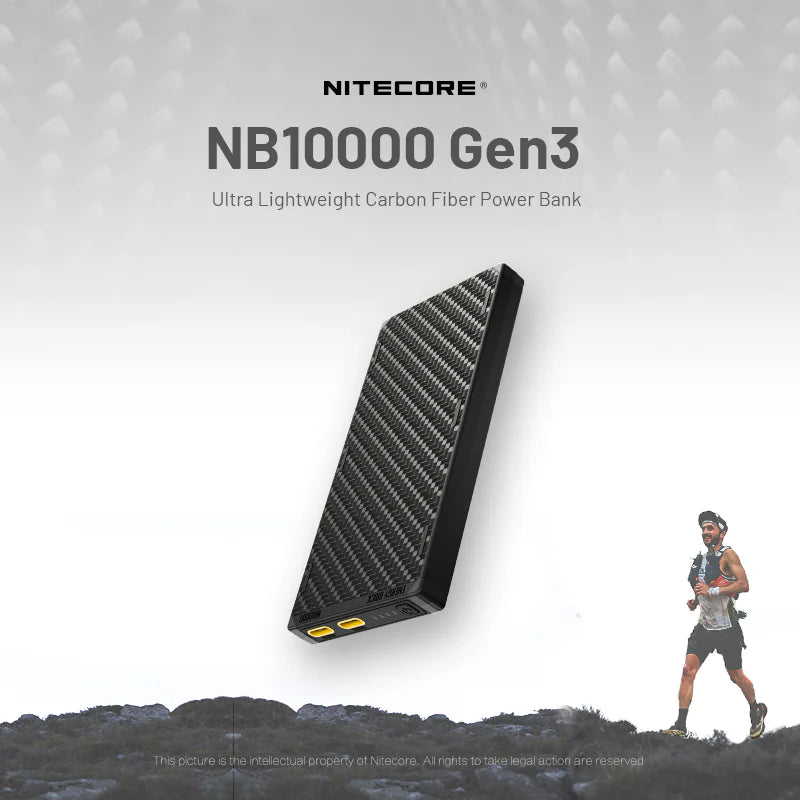 NITECORE NB10000 GEN 3 Carbon Fiber Energy Brick (10,000mAh 3A GEN3)