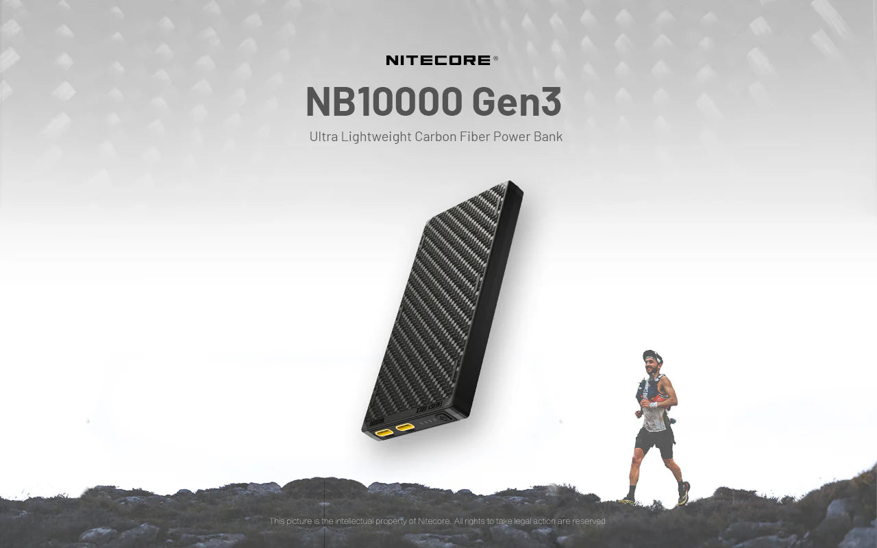 NITECORE NB10000 GEN 3 Carbon Fiber Energy Brick (10,000mAh 3A GEN3)