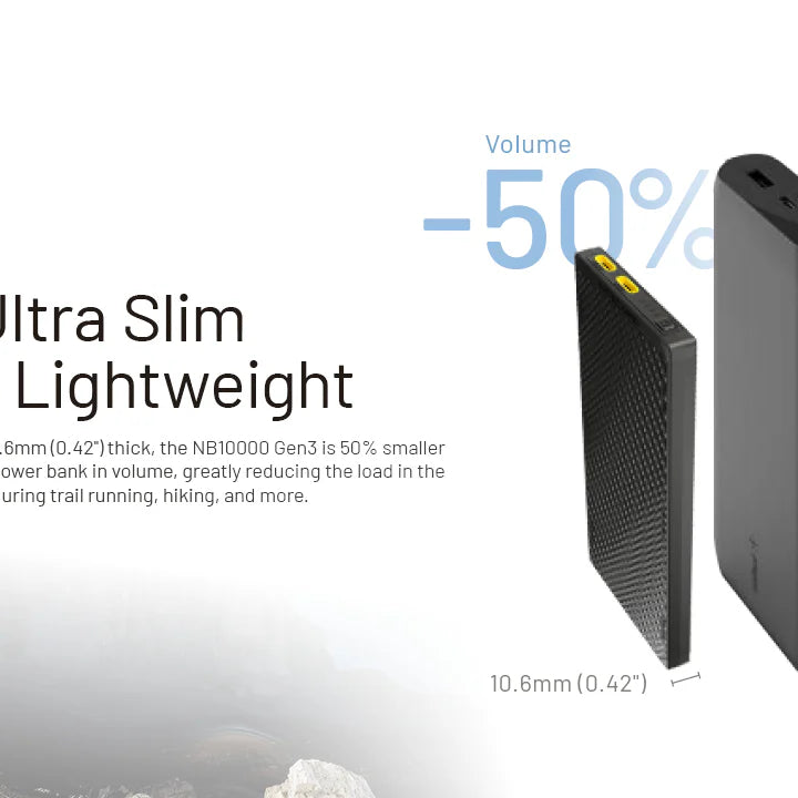 NITECORE NB10000 GEN 3 Carbon Fiber Energy Brick (10,000mAh 3A GEN3)