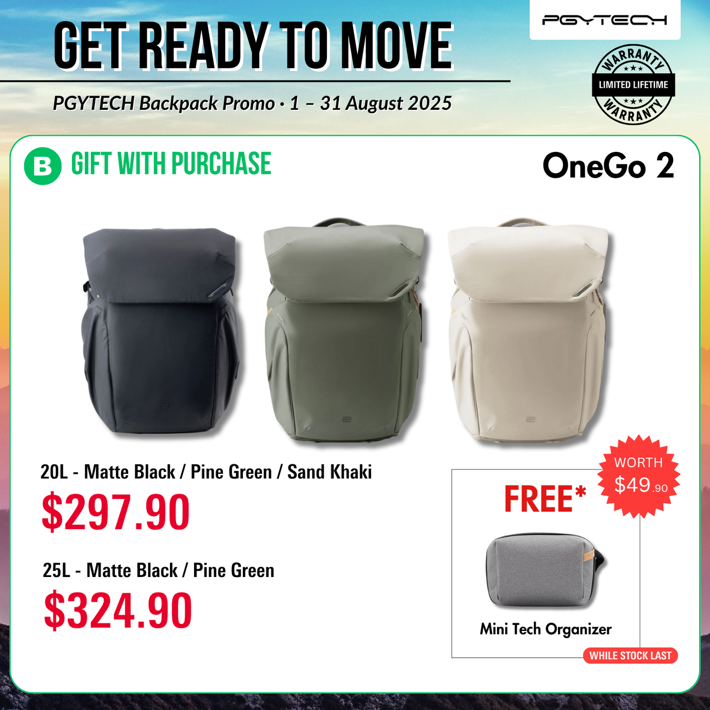 PGYTECH OneGo 2 Backpack
