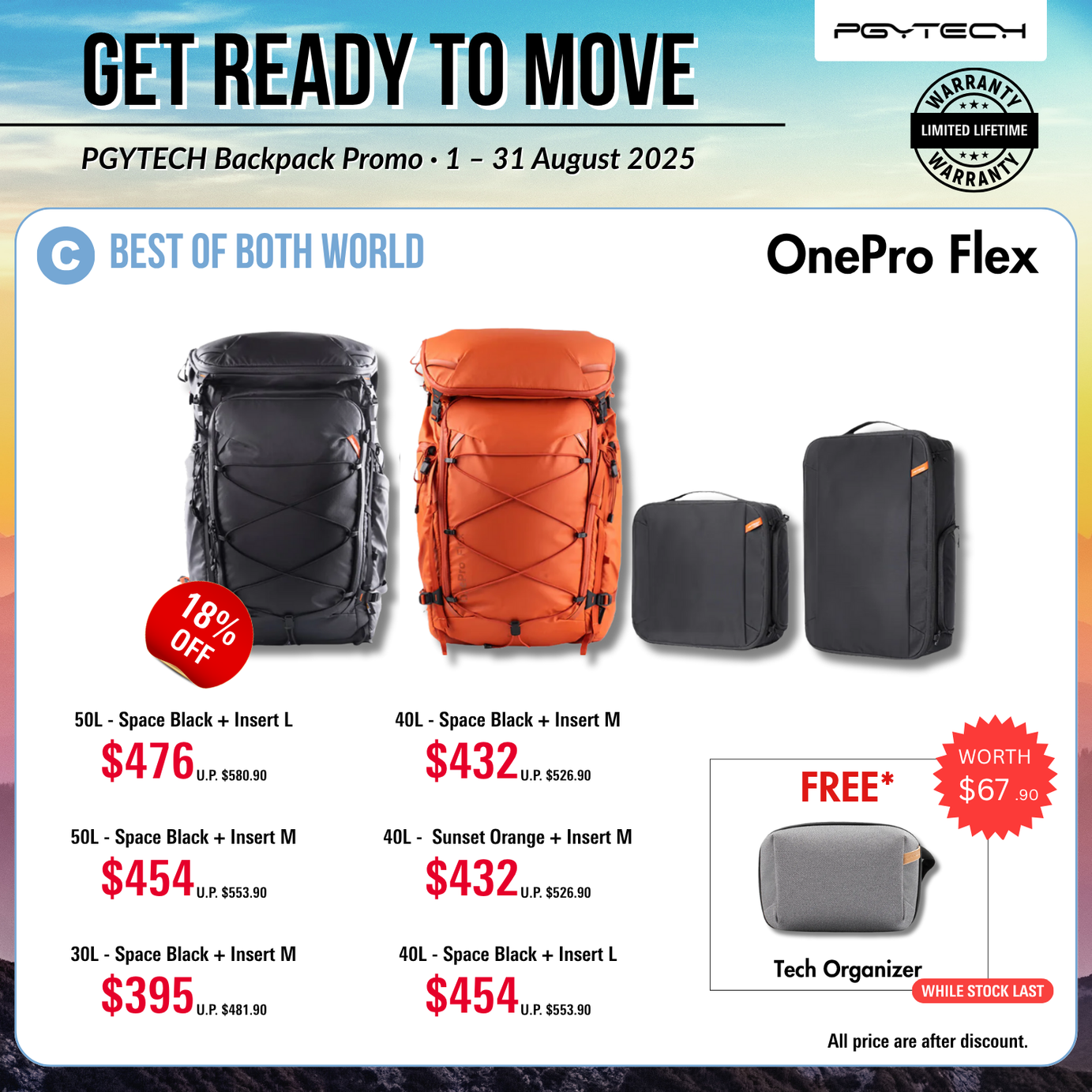 PGYTECH OnePro Flex Backpack