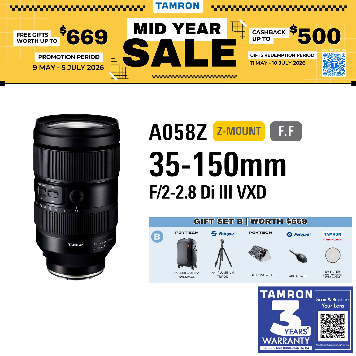 A058Z | Tamron 35-150mm F/2-2.8 Di III VXD for Nikon Z