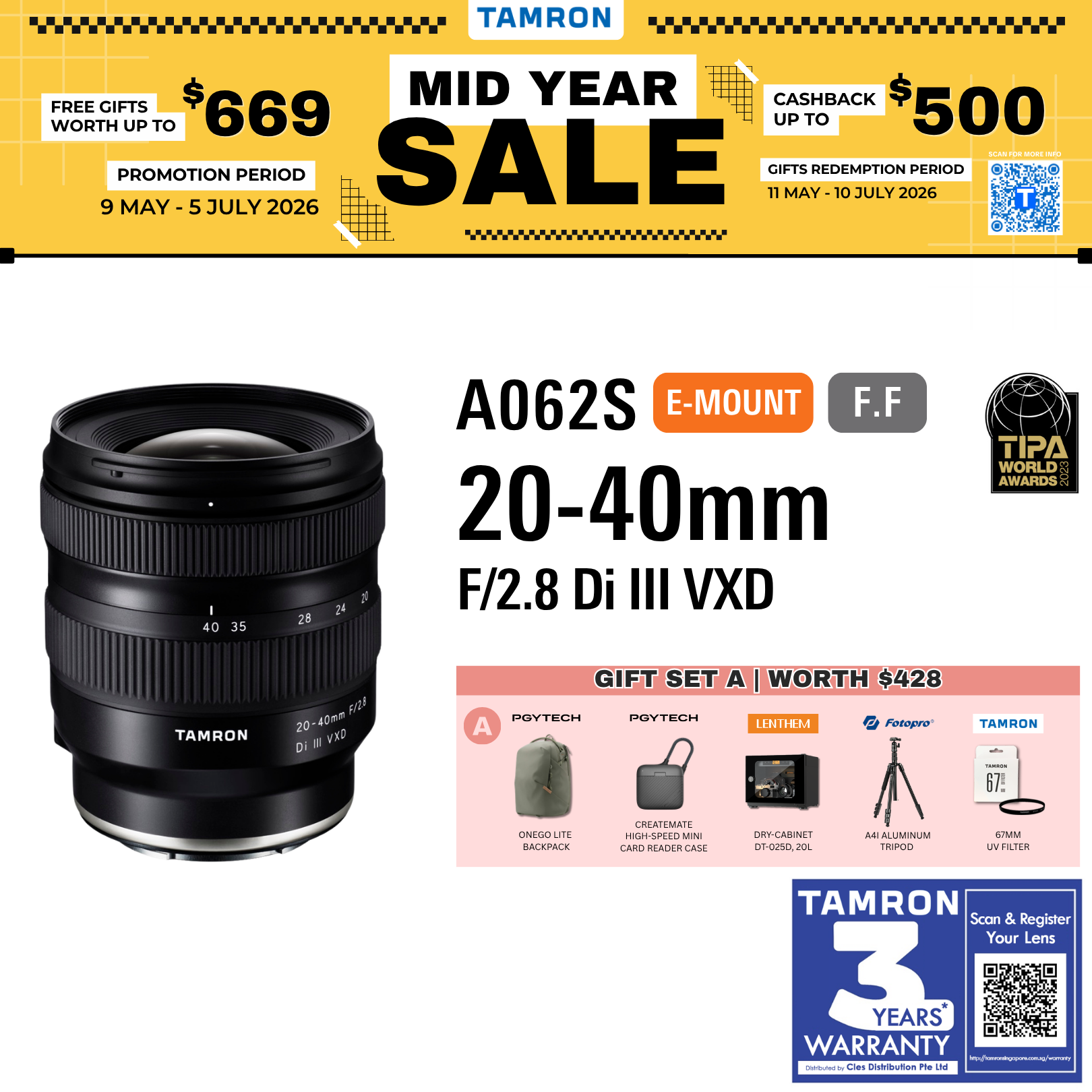 A062S | Tamron 20-40mm F/2.8 Di III VXD for SONY E