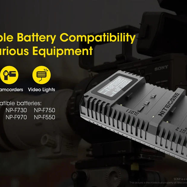 NITECORE USN3 PRO (Sony NP-F Series) Dual-Slot Battery Charger