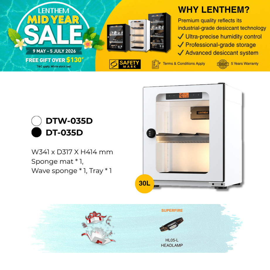 Lenthem 30L Dry Cabinet Box (DT-035D Black/ DTW-035D White)