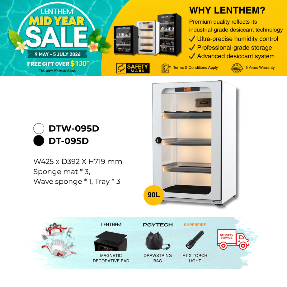 Lenthem 90L Dry Cabinet Box (DT-095D Black/ DTW-095D White)