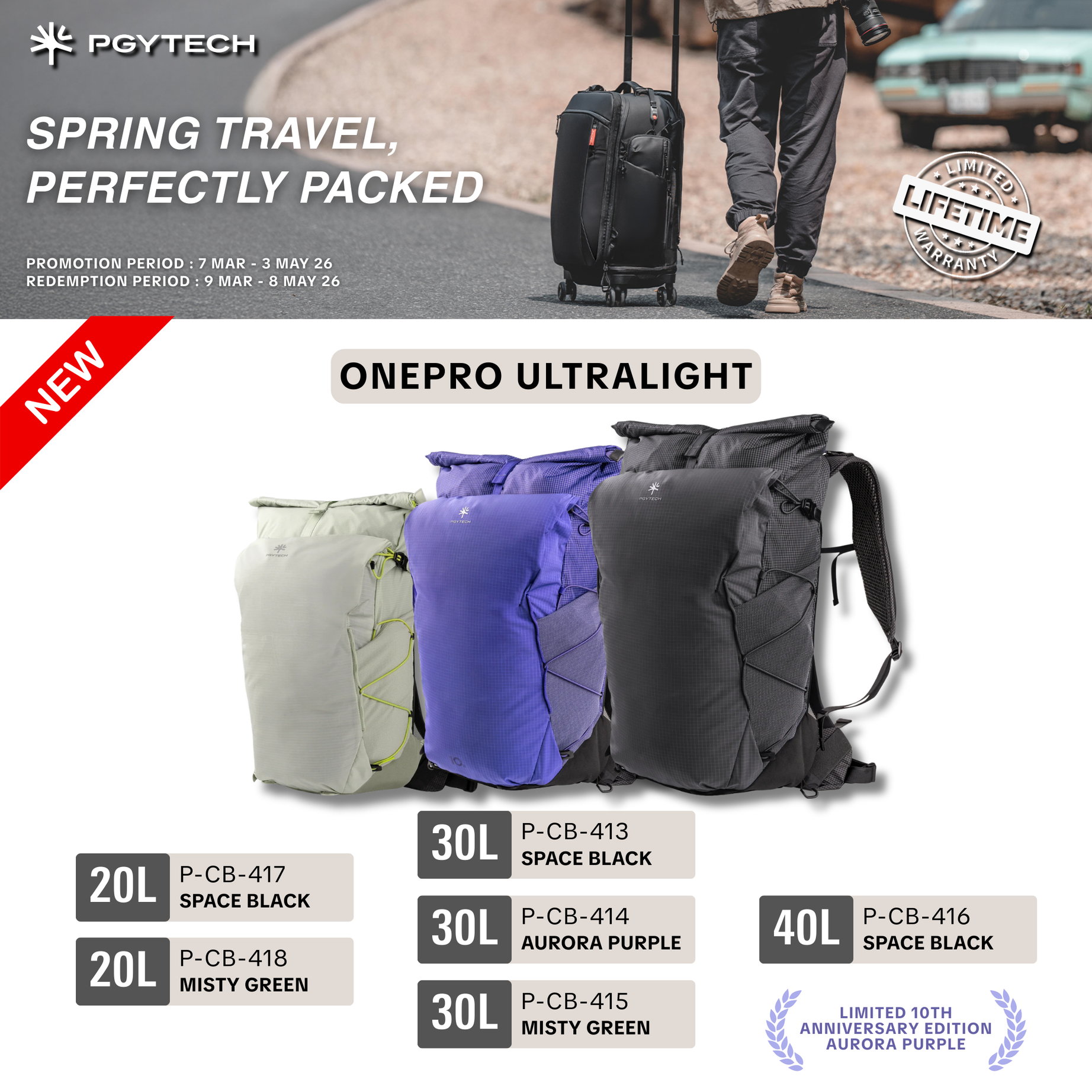 PGYTECH OnePro Ultralight Backpack