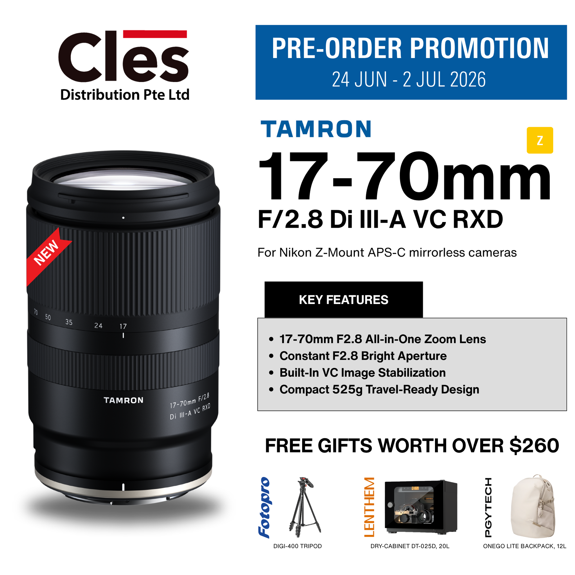 B070Z| Tamron 17-70mm F/2.8 Di III-A VC RXD (APS-C Mirrorless) for Nikon Z