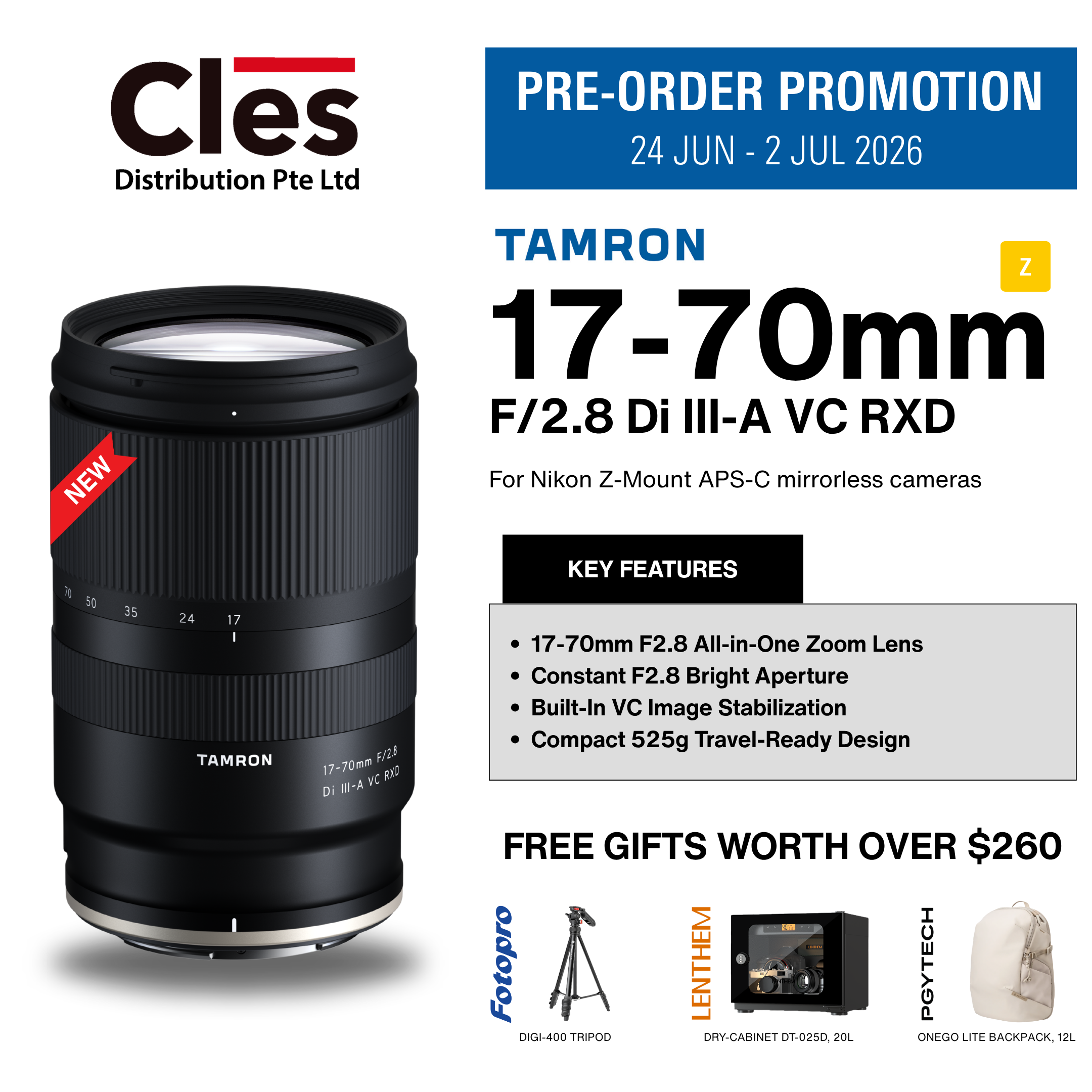 B070Z| Tamron 17-70mm F/2.8 Di III-A VC RXD (APS-C Mirrorless) for Nikon Z