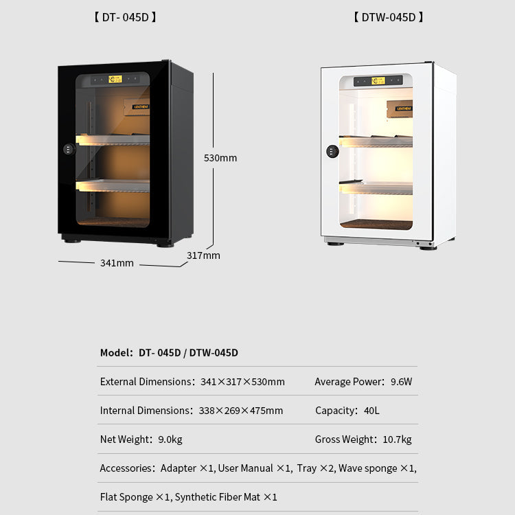Lenthem 40L Dry Cabinet Box (DT-045D Black/ DTW-045D White)