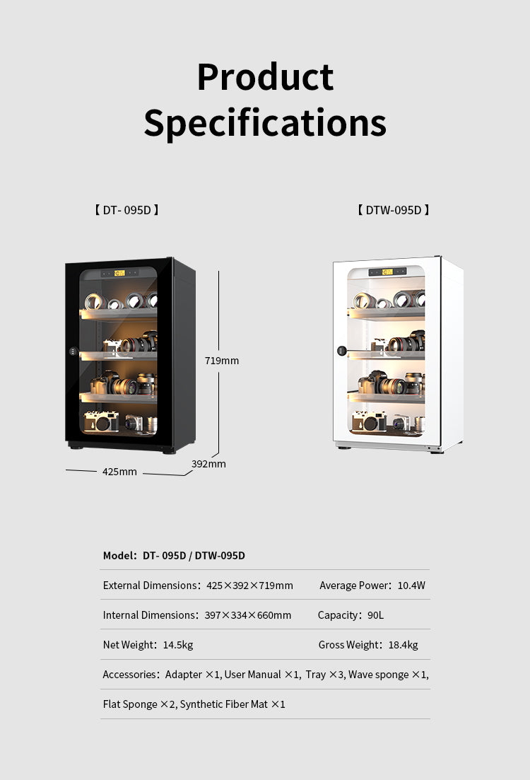Lenthem 90L Dry Cabinet Box (DT-095D Black/ DTW-095D White)